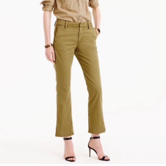 J. Crew Pants - EUC/JCREW SAMMIE MOSS GREEN CHINO CROP PANTS SZ:27